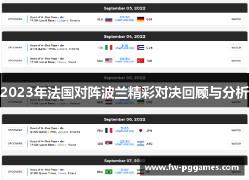 2023年法国对阵波兰精彩对决回顾与分析 2023年法国对阵波兰精彩对决回顾与分析
